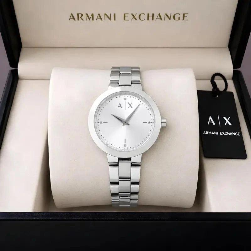 Armani Exchange White Sunray Dial 3