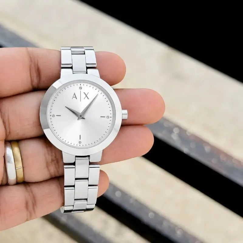 Armani Exchange White Sunray Dial 5