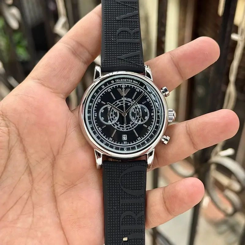 Emporio Armani Black Quartz Chronograph 3