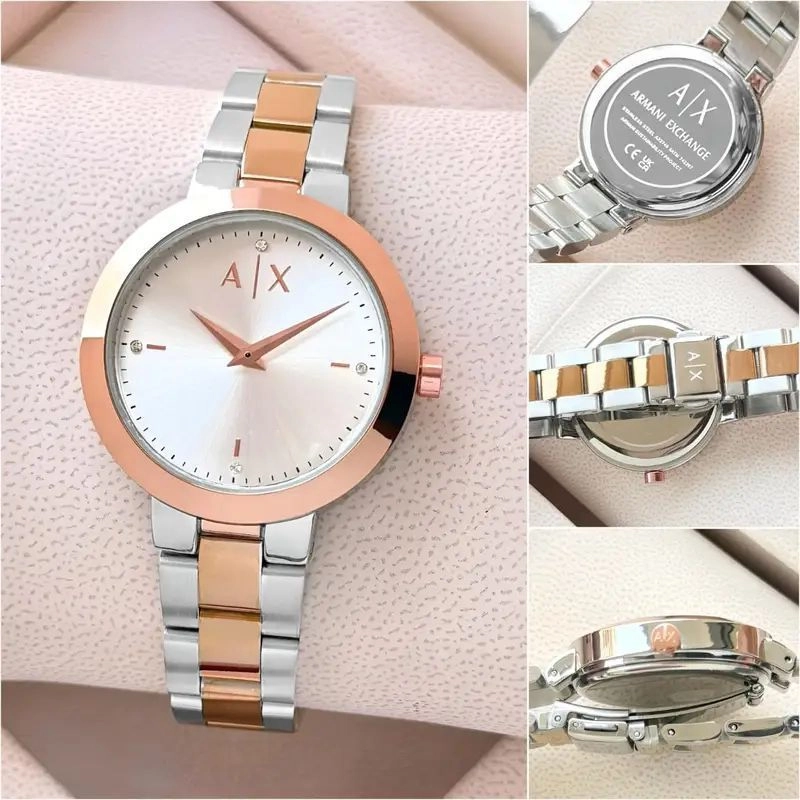 Armani Exchange Two Tone White Sunray Dial 3