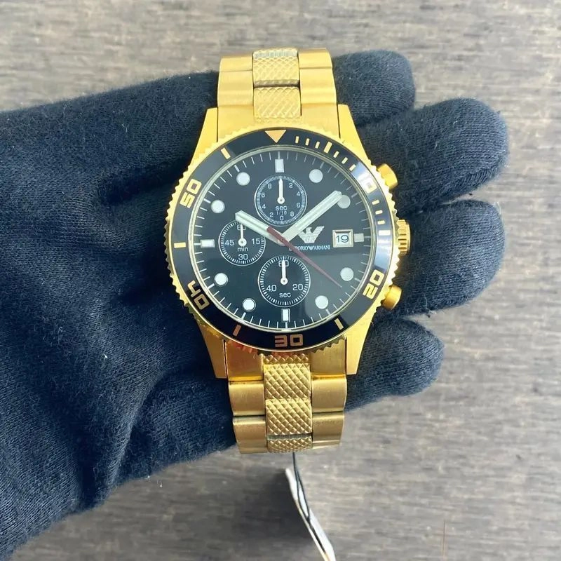 Emporio Armani Black Dial Chronograph 1