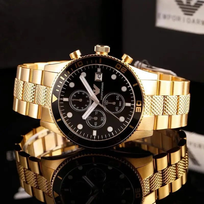 Emporio Armani Black Dial Chronograph 3
