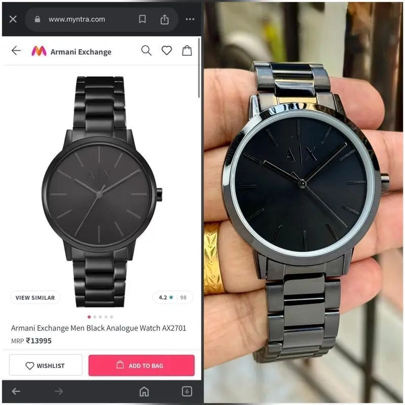 Armani Exchange Black Dial Quartz 2