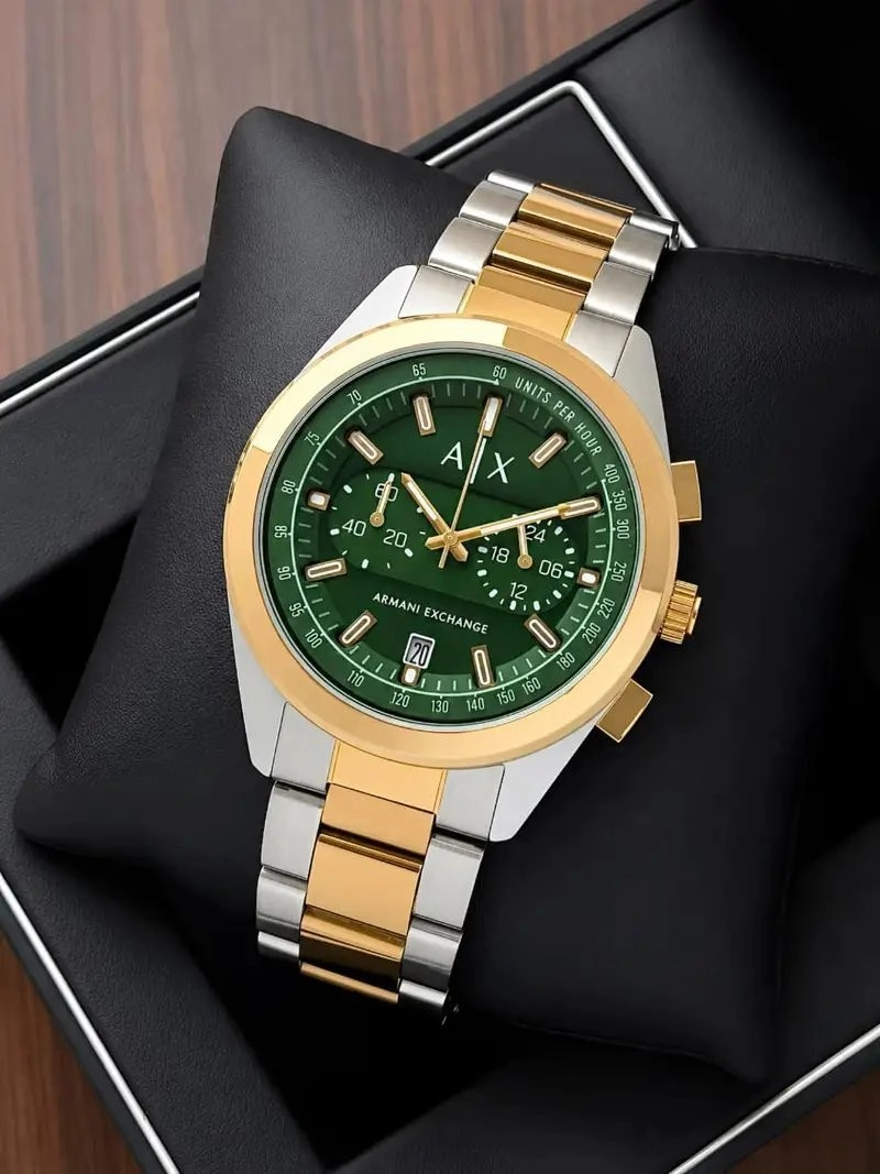 Armani Exchange Rafael Green Dial Chronograph 1
