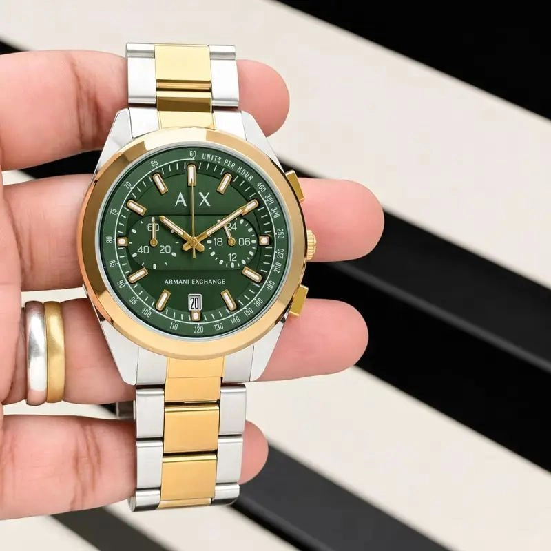 Armani Exchange Rafael Green Dial Chronograph 4
