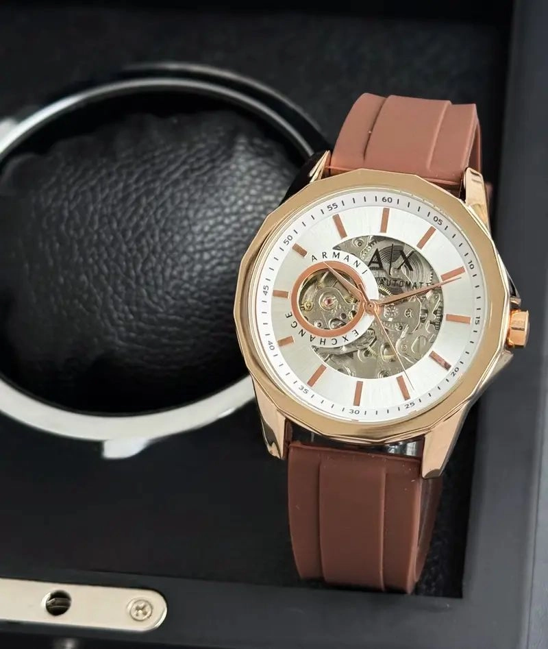 Armani Exchange Automatic Brown Strap 2
