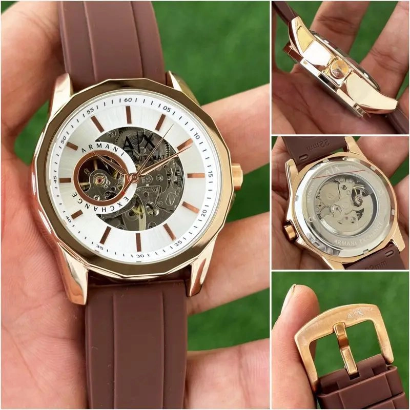 Armani Exchange Automatic Brown Strap 3