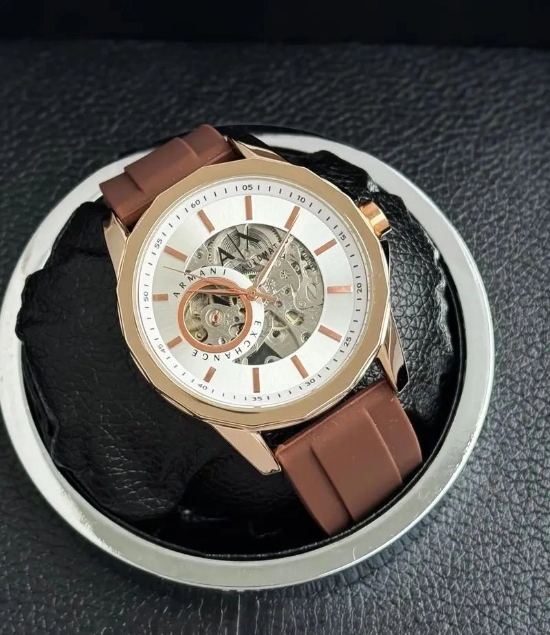 Armani Exchange Automatic Brown Strap 4