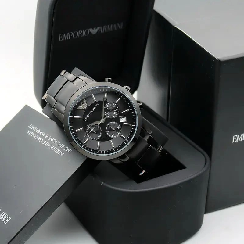 Emporio Armani Renato Black Chronograph 2