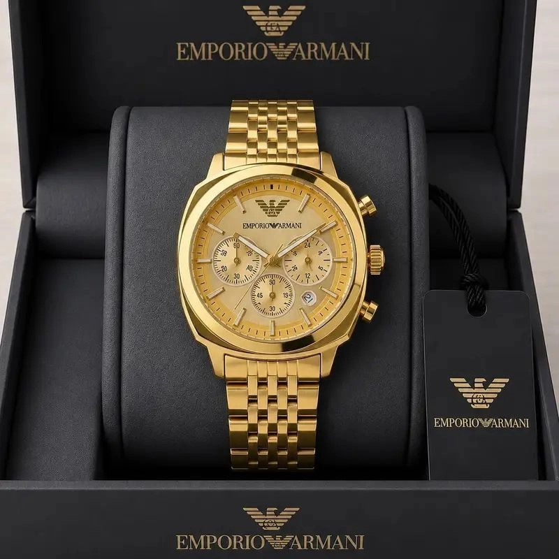 Emporio Armani Steel Classics Golden Dial 4