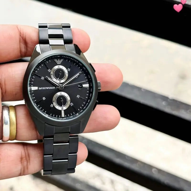Emporio Armani Jet Black Chronograph 1