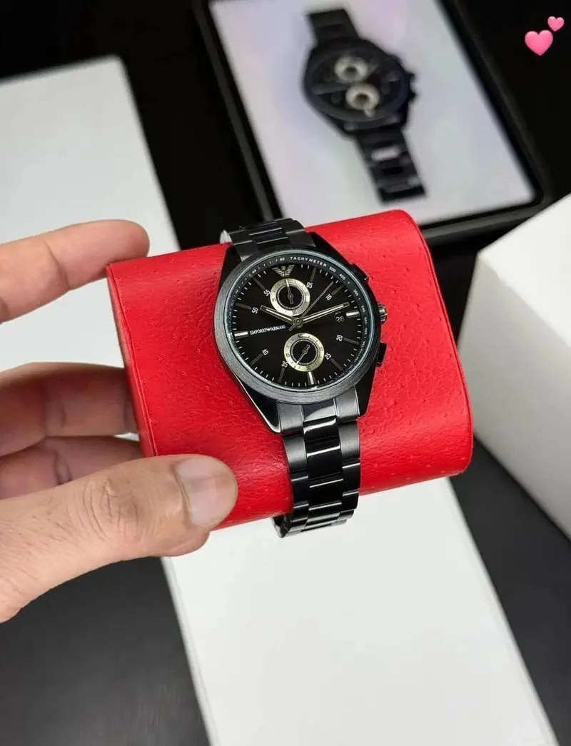 Emporio Armani Jet Black Chronograph 2