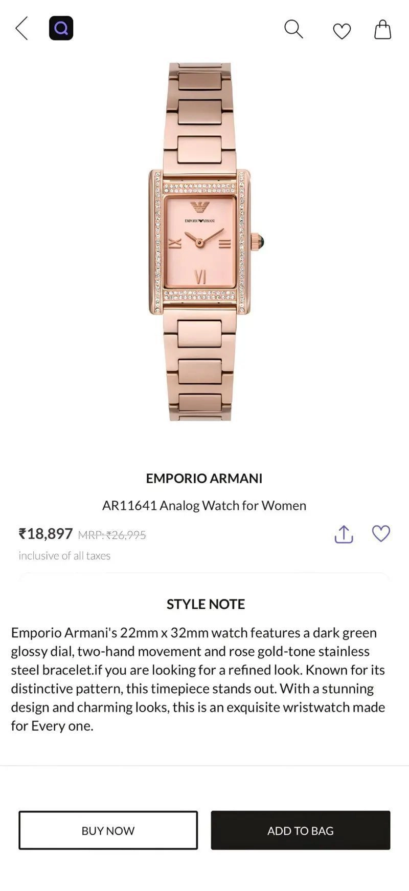 Emporio Armani Genni Rose Gold 4