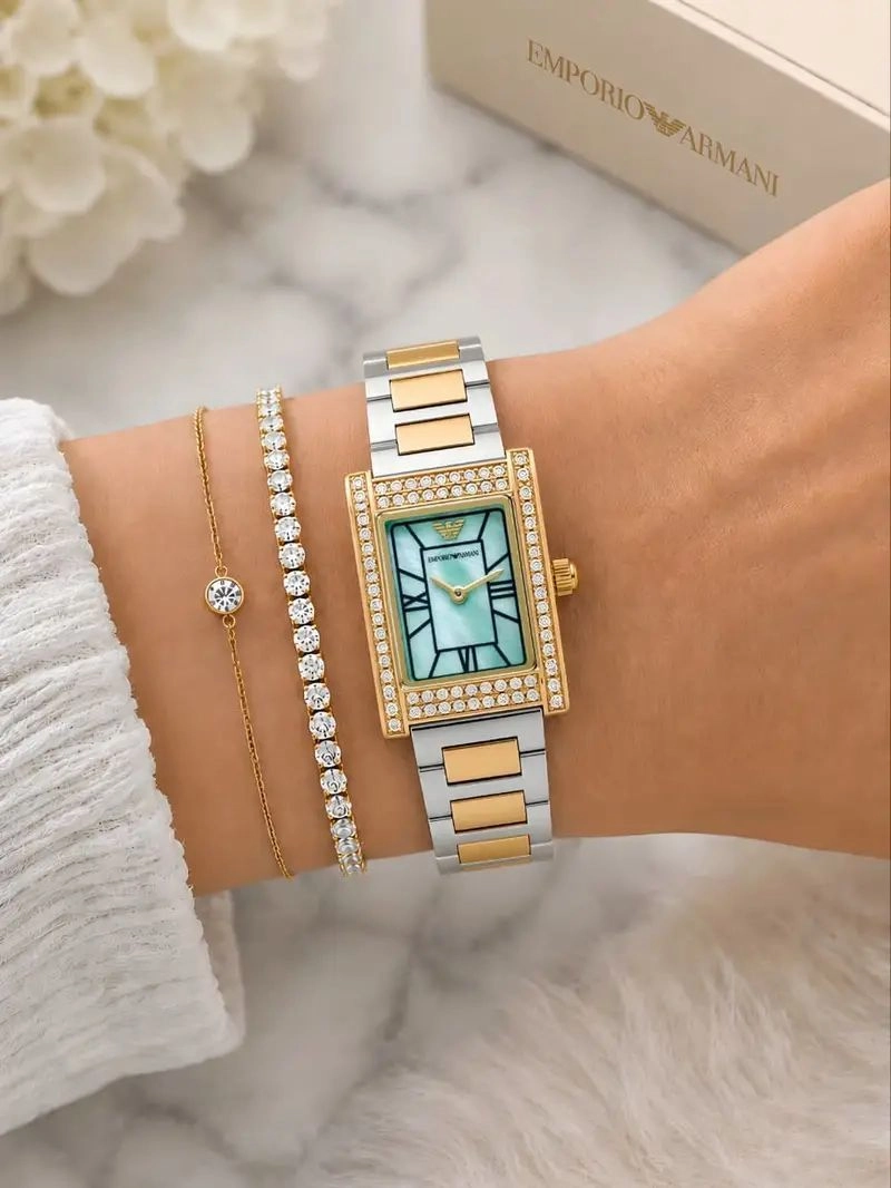 Emporio Armani Genni Rectangular Dial 3
