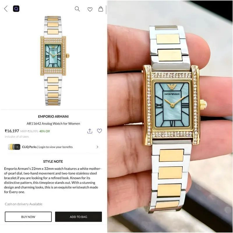 Emporio Armani Genni Rectangular Dial 5