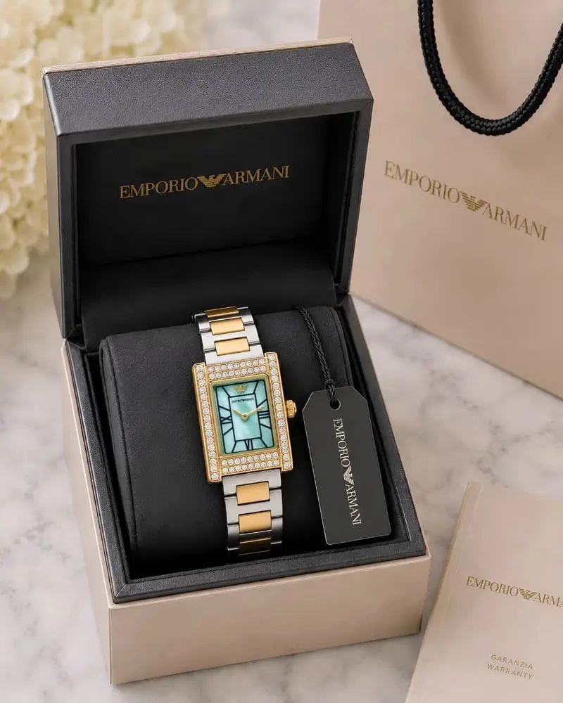 Emporio Armani Genni Rectangular Dial 6