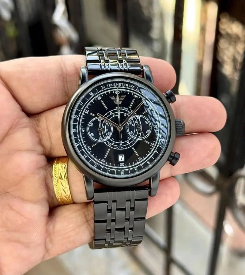 Emporio Armani Classic Black Chronograph 1