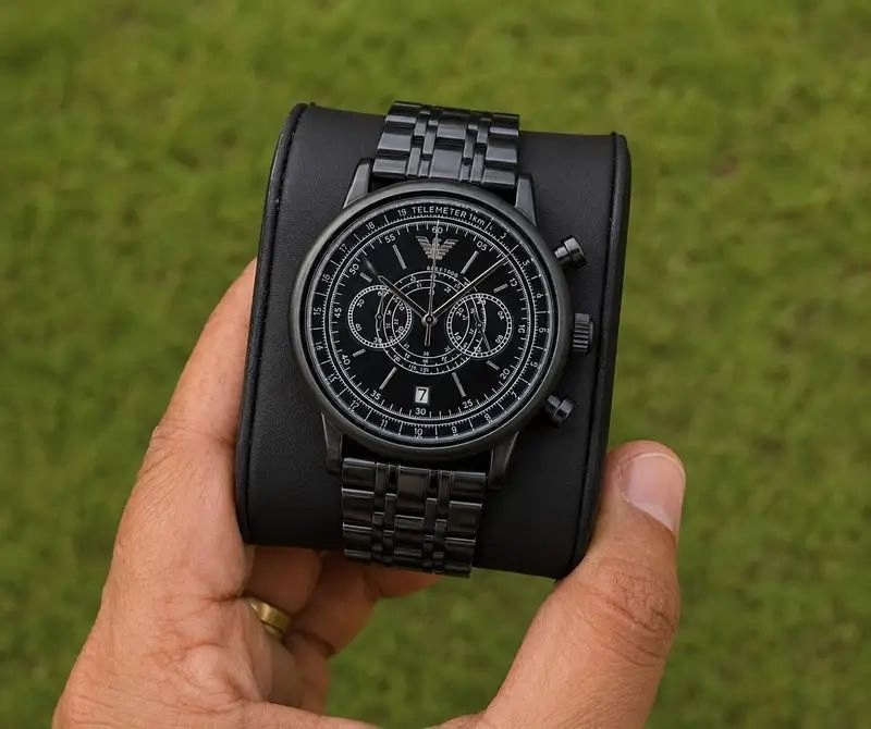Emporio Armani Classic Black Chronograph 2