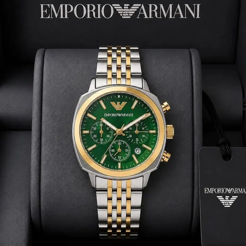 Emporio Armani Green Dial Chronograph 1