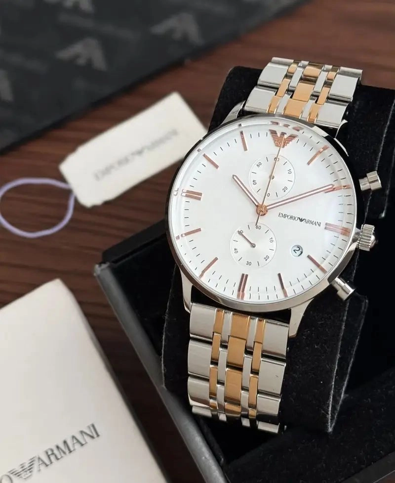 Emporio Armani Slim White Dial 1