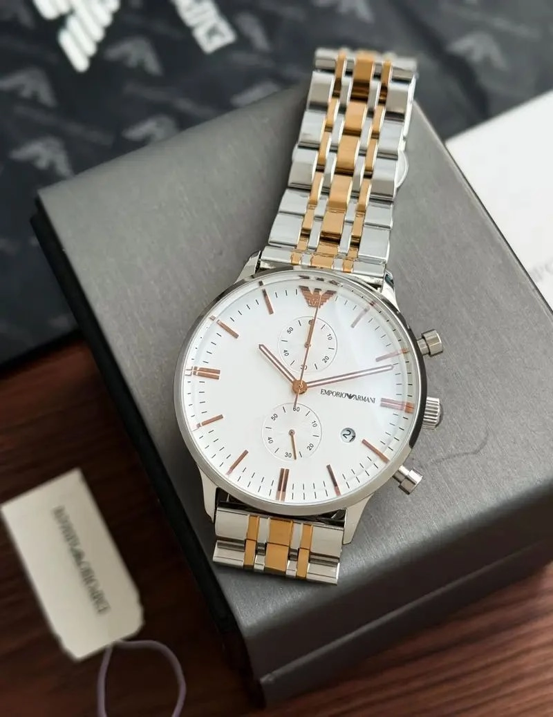 Emporio Armani Slim White Dial 4