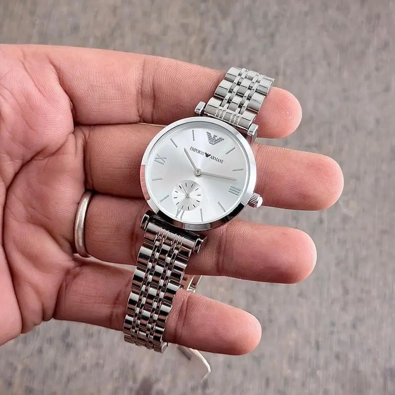 Emporio Armani Silver & White Dial 1