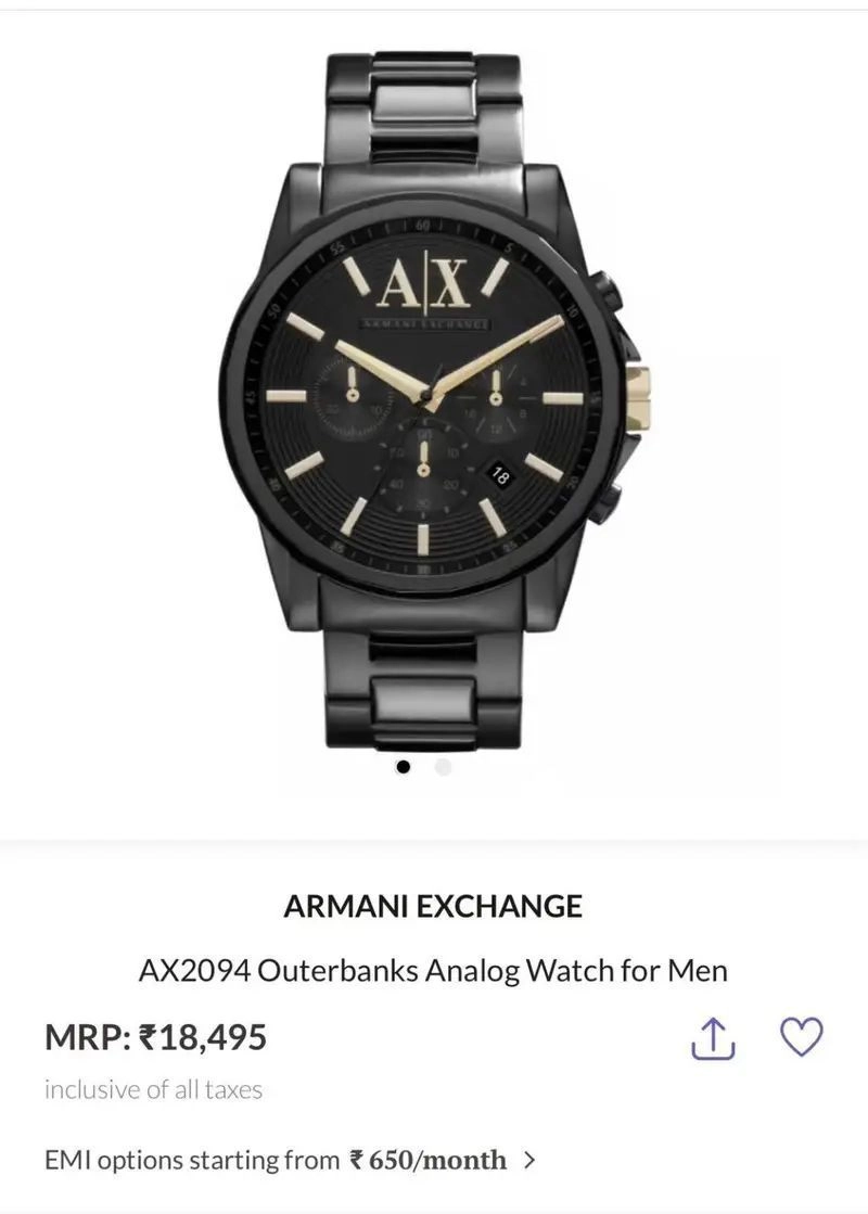 Armani Exchange Black Chronograph 2