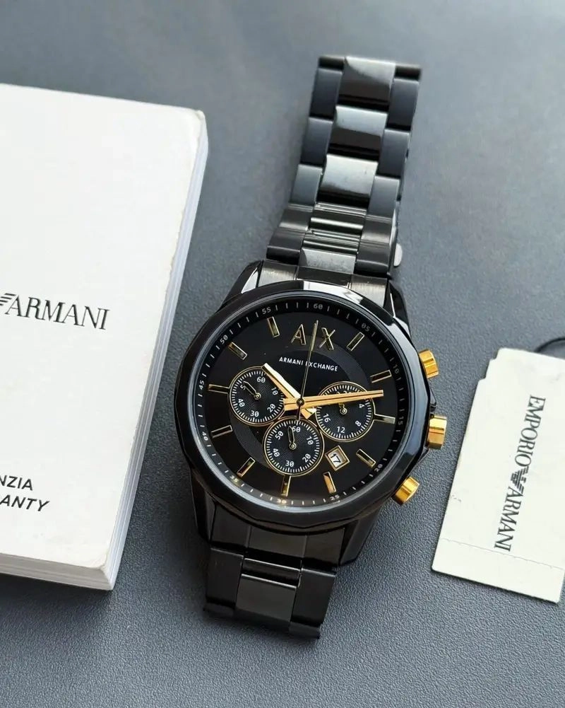 Armani Exchange Black Chronograph 3