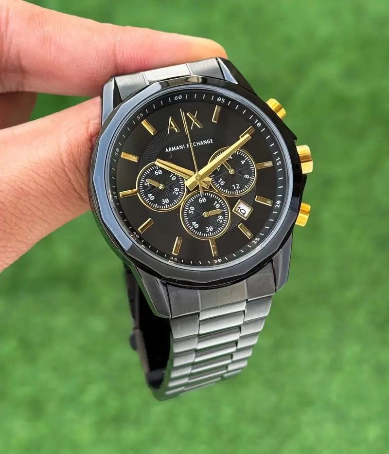 Armani Exchange Black Chronograph 4