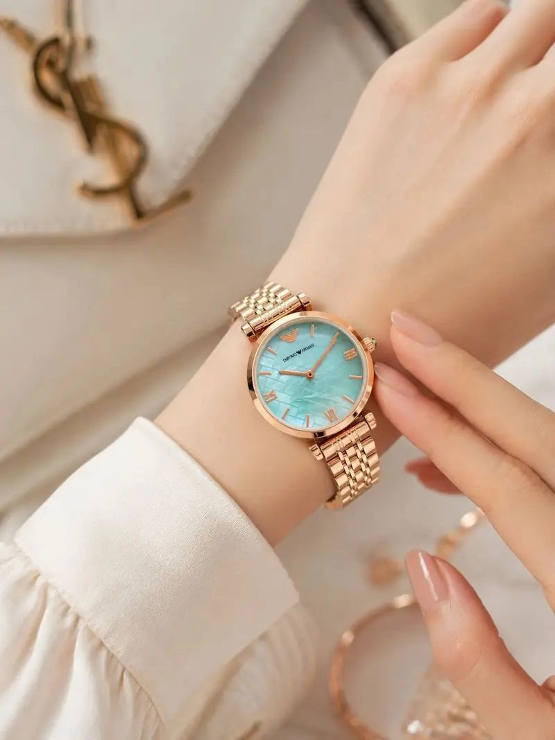 Emporio Armani Slim Ice Blue Dial 1