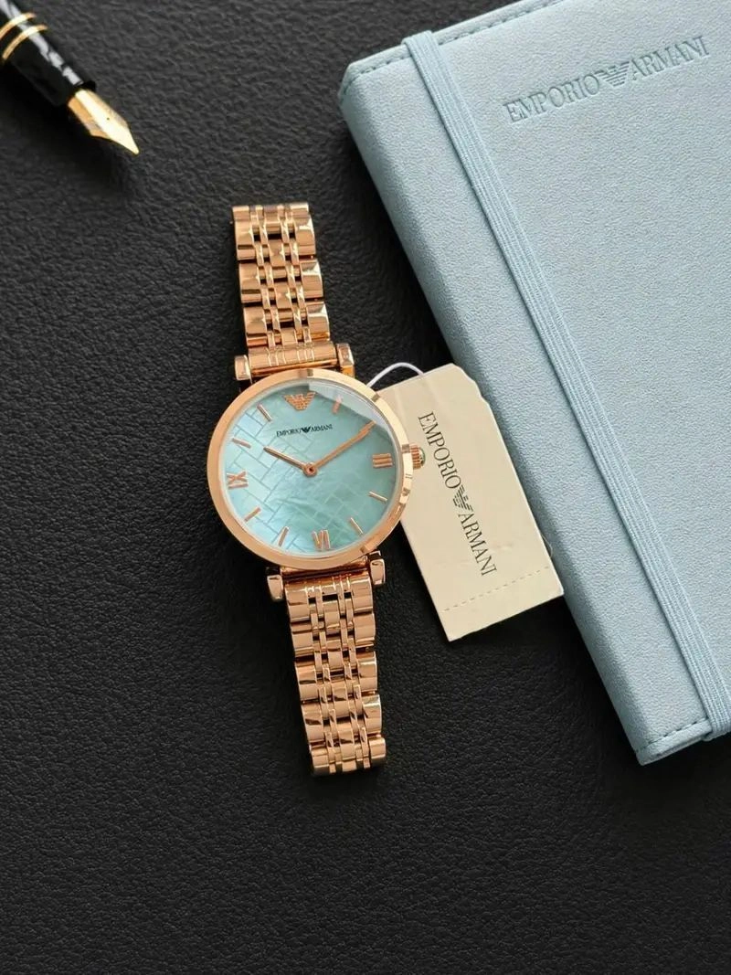 Emporio Armani Slim Ice Blue Dial 2