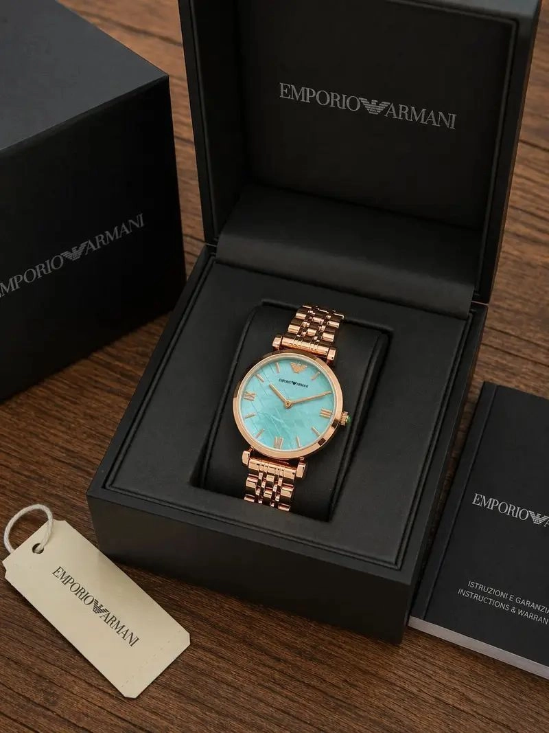 Emporio Armani Slim Ice Blue Dial 3