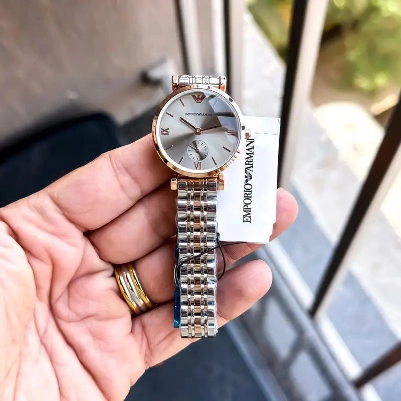 Emporio Armani Grey Roman Dial 3