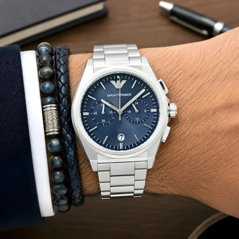 Emporio Armani Blue Sunray Dial 1