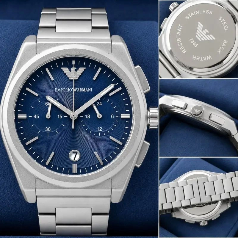 Emporio Armani Blue Sunray Dial 4