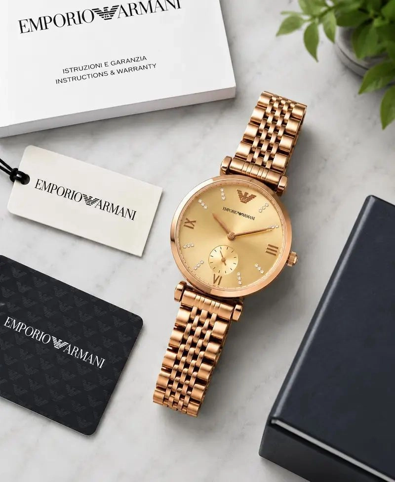 Emporio Armani Slim Golden Dial 3