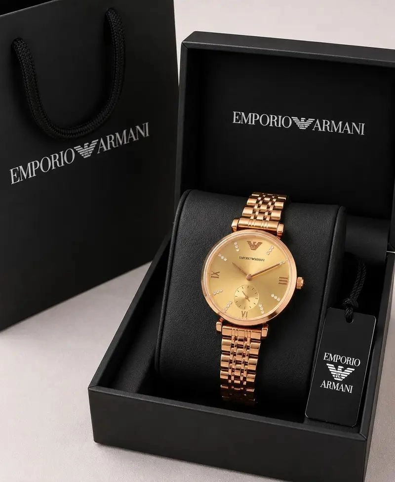 Emporio Armani Slim Golden Dial 4