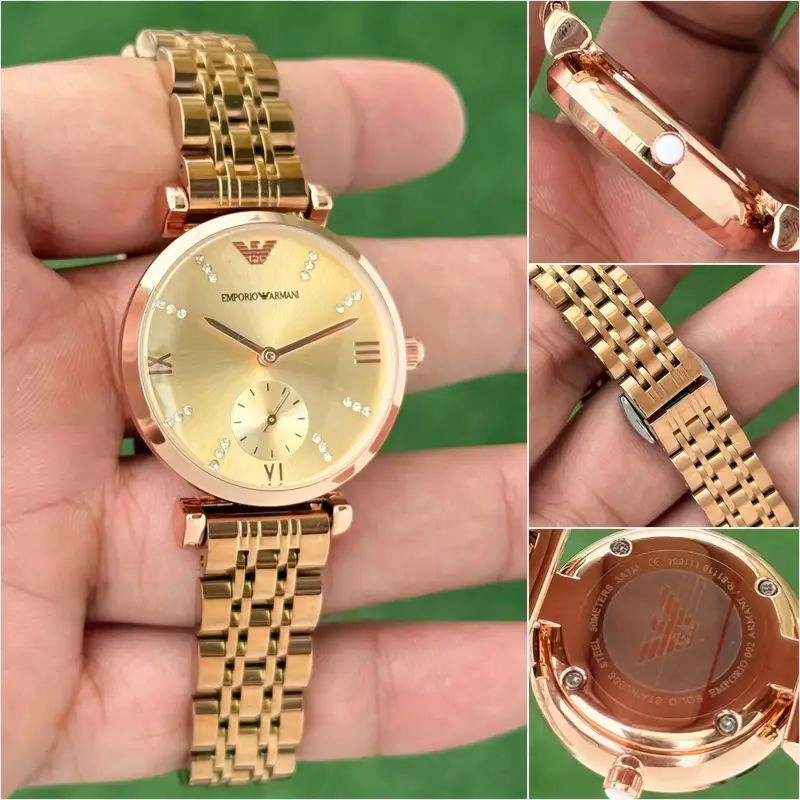 Emporio Armani Slim Golden Dial 5