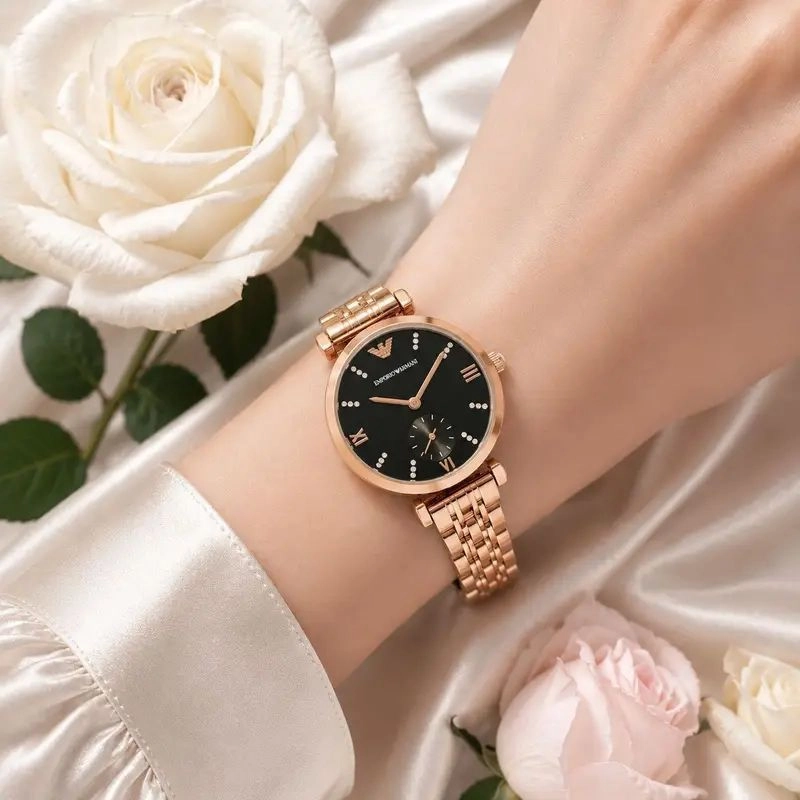 Emporio Armani Copper Case Black Dial 1