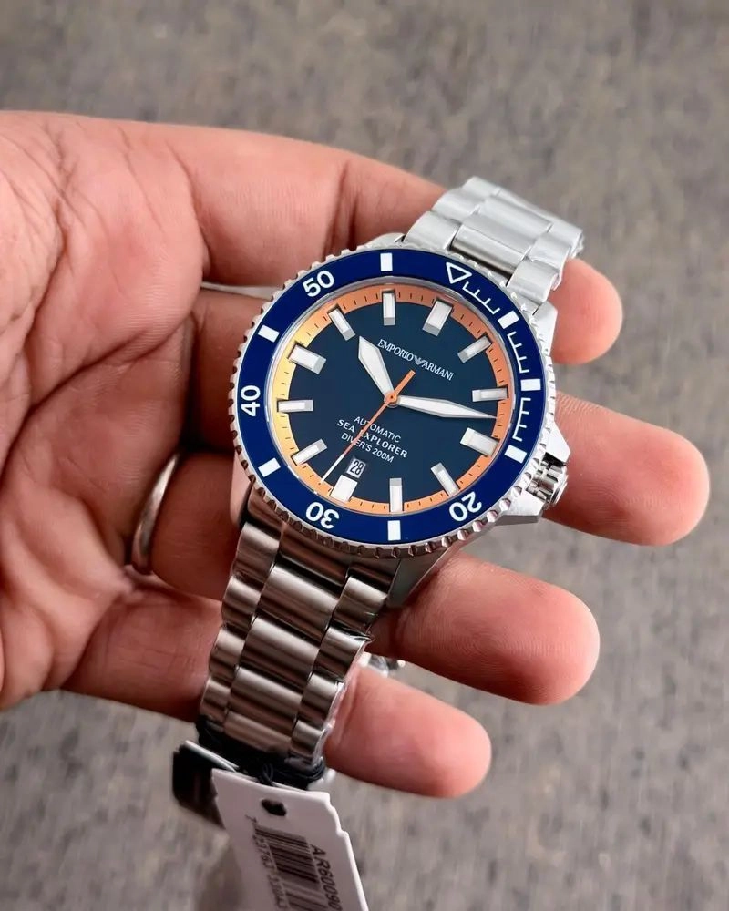 Emporio Armani Sea Explorer Turquoise Blue Dial 5