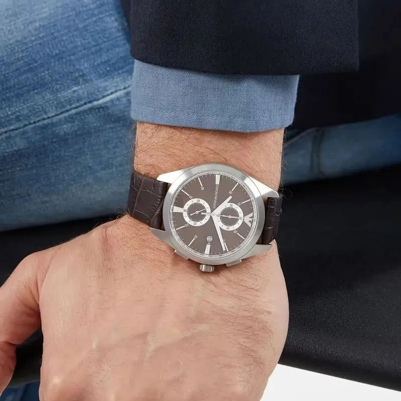Emporio Armani AR11482 Brown Dial Chronograph 1