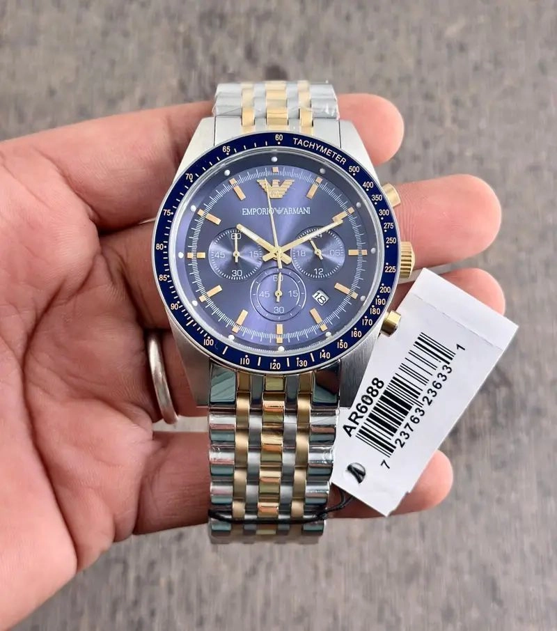 Emporio Armani AR6088 Blue Dial Chronograph 1