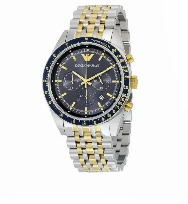 Emporio Armani AR6088 Blue Dial Chronograph 4