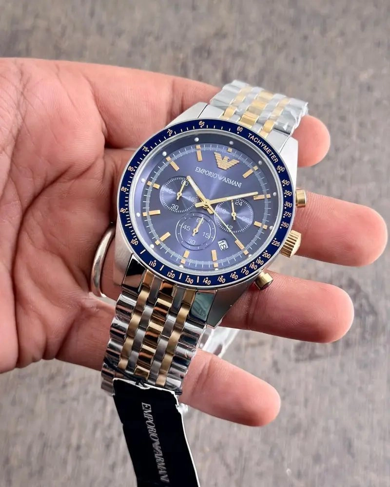 Emporio Armani AR6088 Blue Dial Chronograph 5