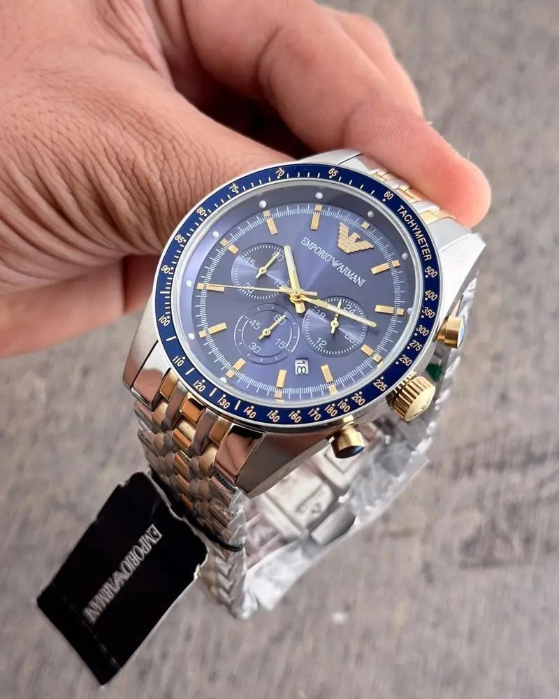 Emporio Armani AR6088 Blue Dial Chronograph 7