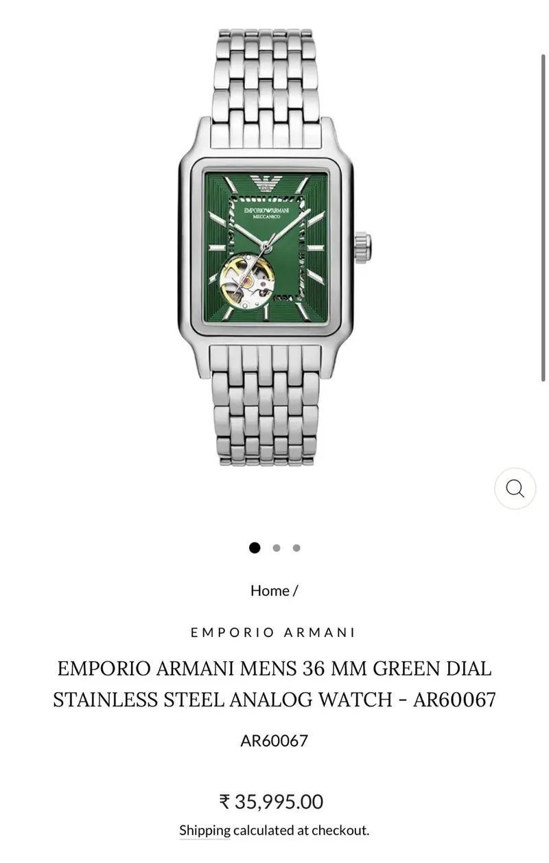 Emporio Armani AR6006 Green Sunray Dial 3