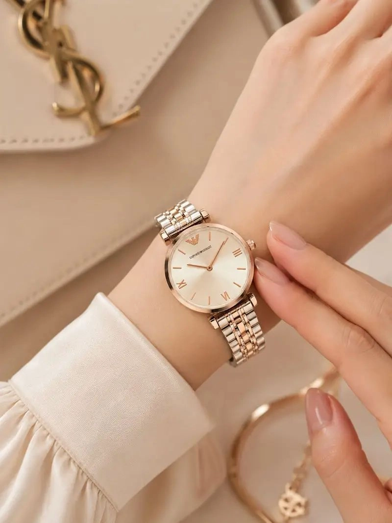 Emporio Armani Elegant White Dial 1