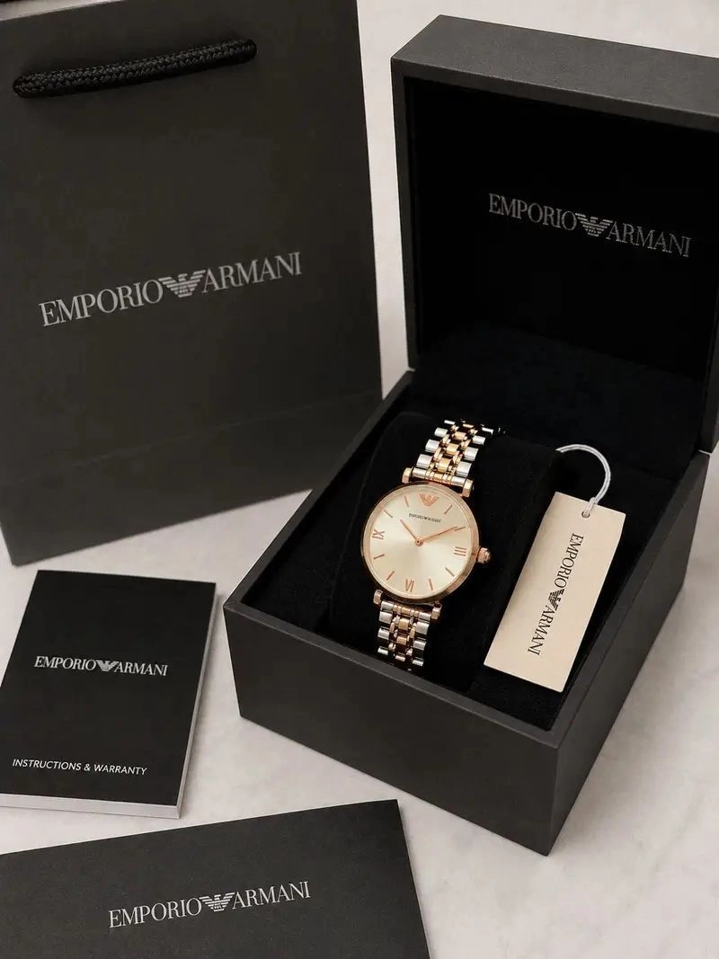 Emporio Armani Elegant White Dial 2
