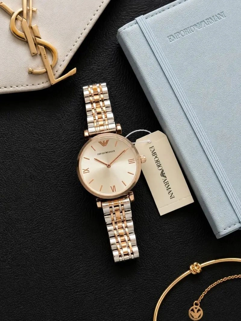 Emporio Armani Elegant White Dial 3