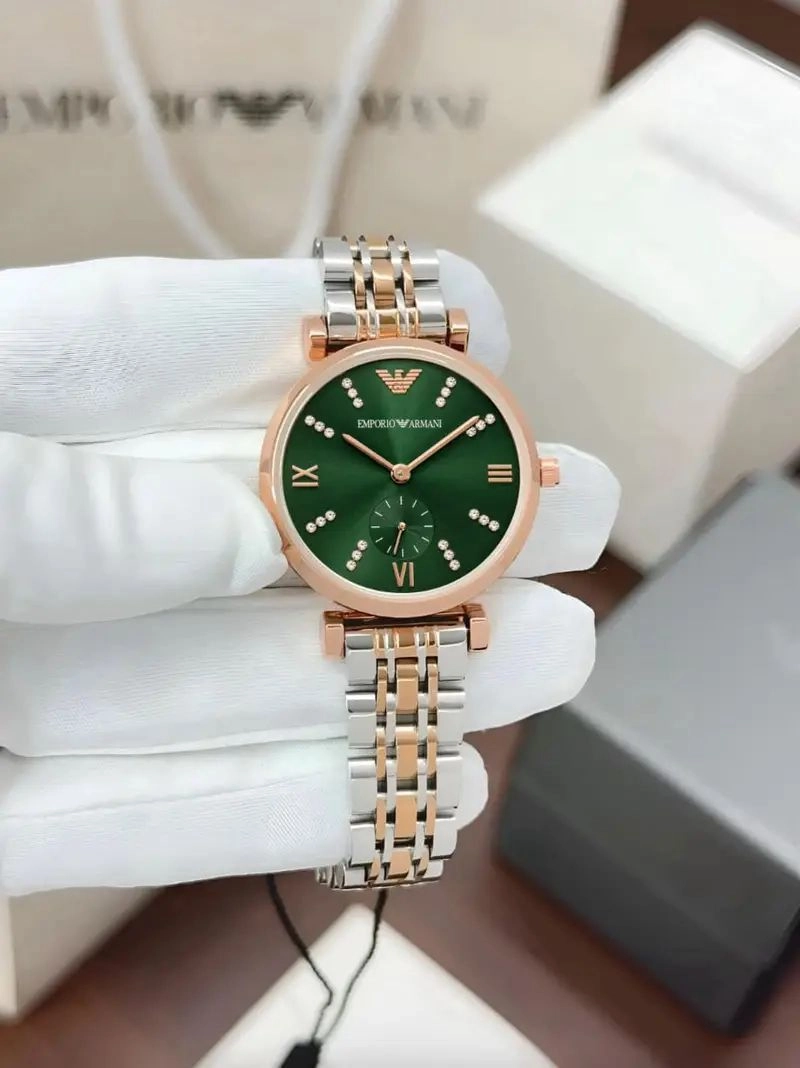 Emporio Armani Green Diamond Dial 1